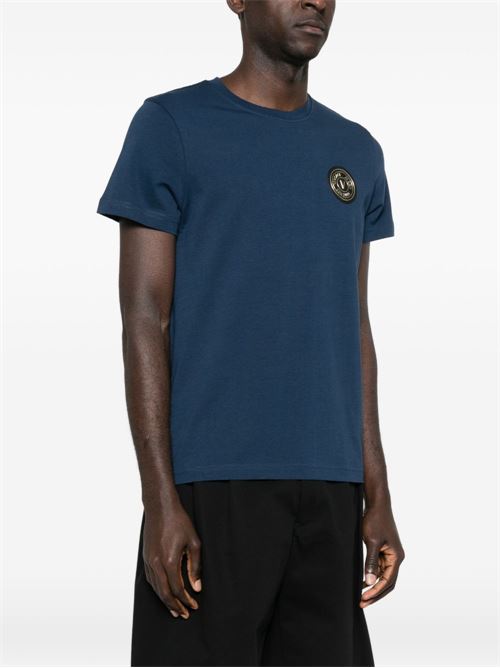 T-shirt uomo maniche corte con patch logo Versace jeans Couture | 80GAHT03CJ00TG83